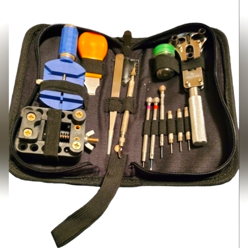 13 pcs Watch Repair Tool Kit With Carrying Case